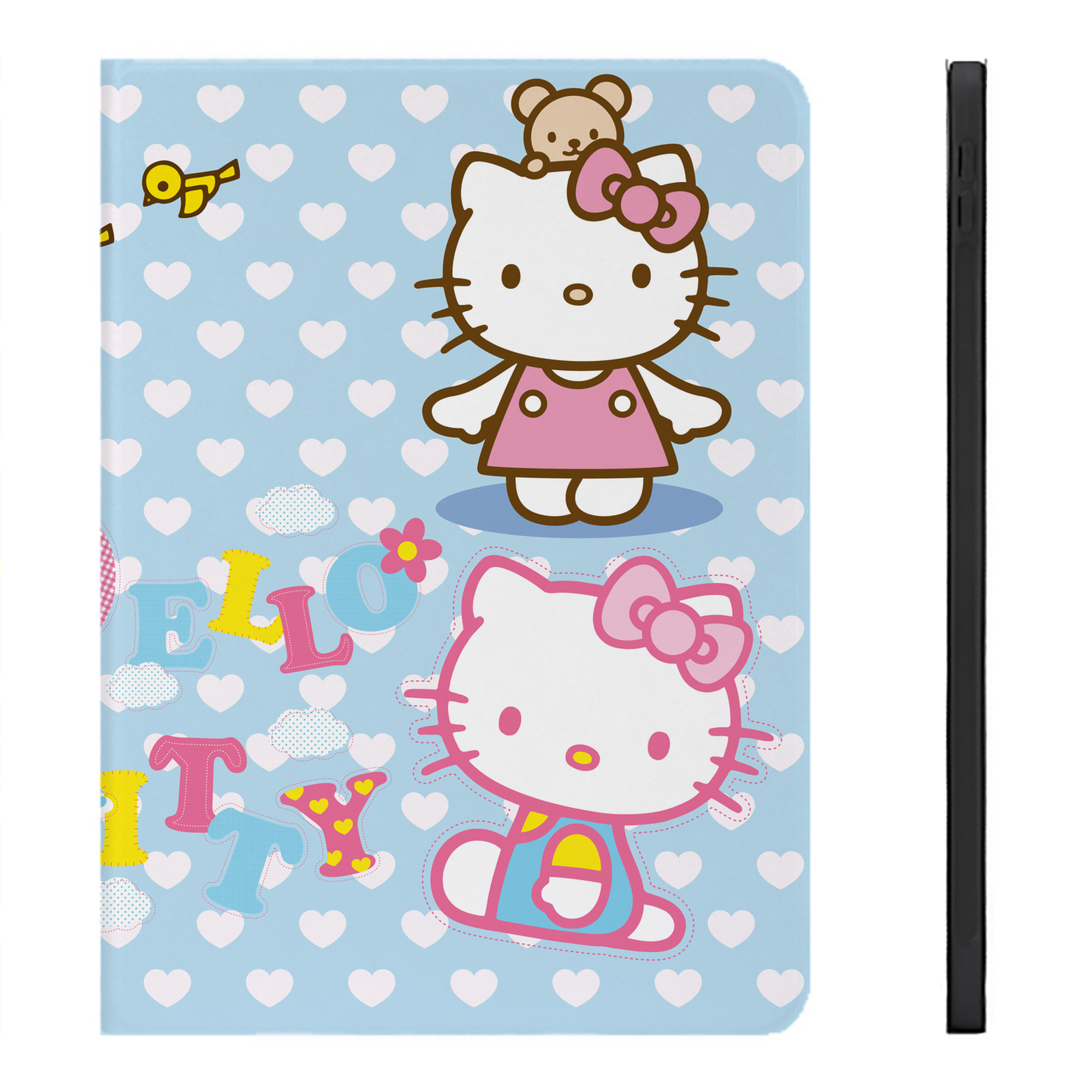 （画像用） Hello Kitty ハローキティ IPadケース ペンホルダー付き ブックスタイルデザイン